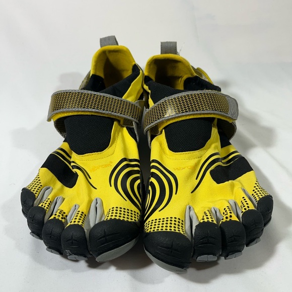 VIBRAM FIVE FINGER KMD SPORT SHOES MENS 14-15 EU 50 YELLOW BLACK & GRAY NEW - Picture 1 of 10